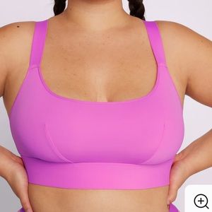 Parade Dream Fit Scoop Bralette Bra fushia Athletic Adjustable Straps size 1